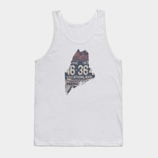 Vintage Maine License Plates Tank Top